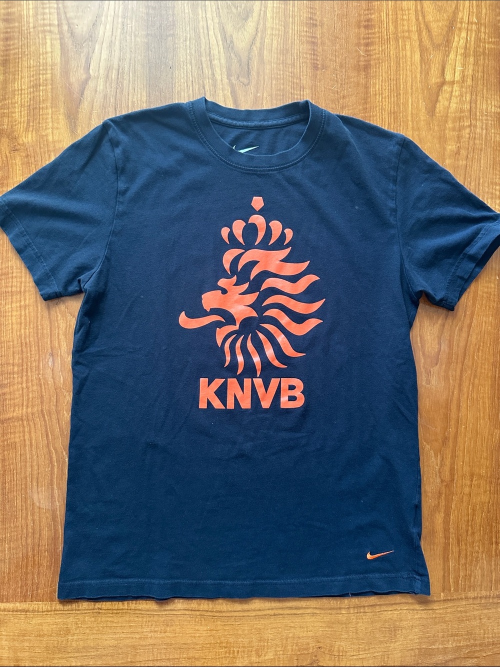Nike Netherlands T-Shirt with Orange KNVB Lion Graphic